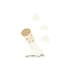 flat color illustration of a cartoon cigarette