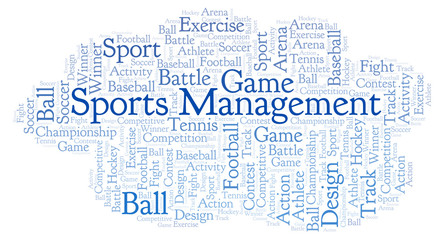 Sports Management word cloud.