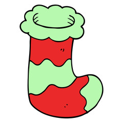 cartoon doodle christmas stocking