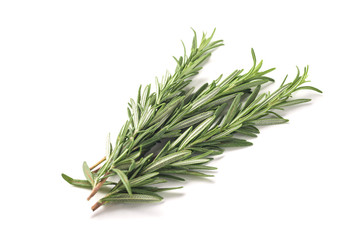 Fototapeta premium Fresh rosemary bunch isolated on white background