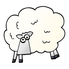 cartoon doodle funny sheep