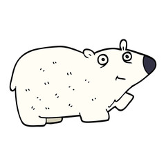 cartoon doodle polar bear