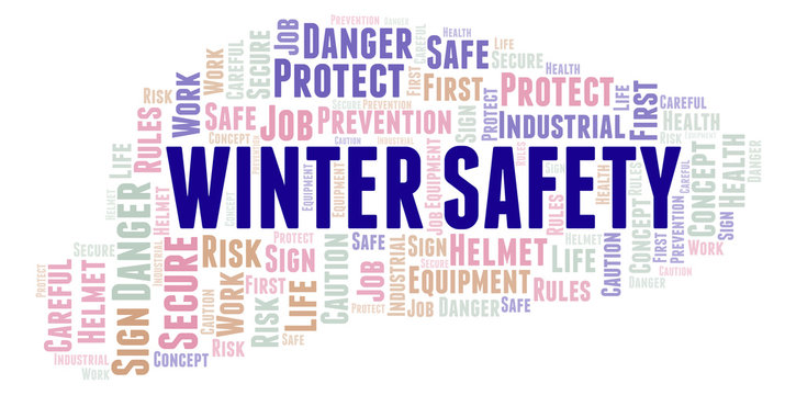 Winter Safety word cloud.