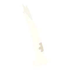flat color illustration of a cartoon broken bone