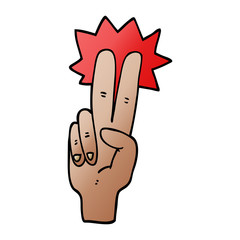 cartoon doodle peace sign