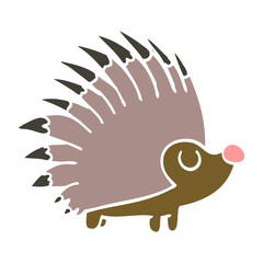 cartoon doodle spiky hedgehog