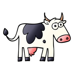 cartoon doodle farm cow