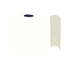 cartoon doodle toilet roll