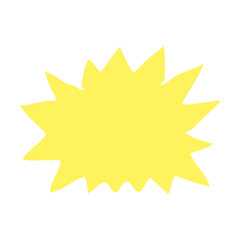 flat color illustration of a cartoon explosion