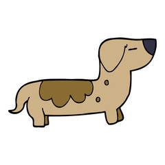 cartoon doodle sausage dog