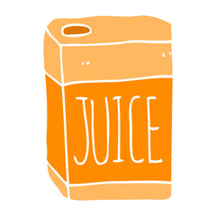 flat color style cartoon juice box