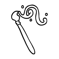 line drawing cartoon paint brush