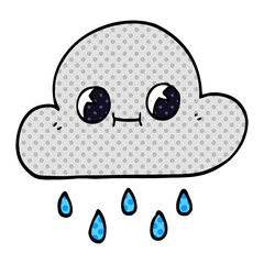cartoon doodle rain cloud