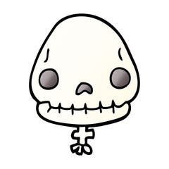 cartoon doodle halloween skull