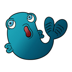cartoon doodle of a fish