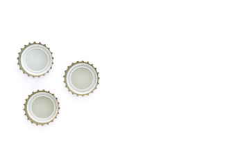 close up of a bottle cap on white background