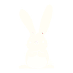 flat color style cartoon rabbit