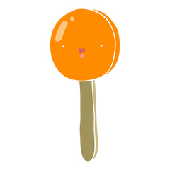 flat color style cartoon lollipop