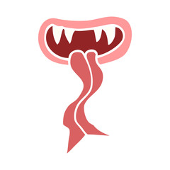 cartoon doodle halloween mouth