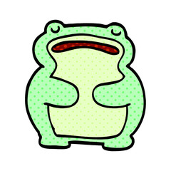 cartoon doodle frog
