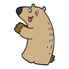 cartoon doodle happy bear