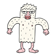 cartoon doodle yeti monster