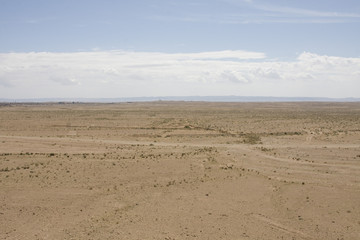 Fototapeta na wymiar Desert view with sand and sky