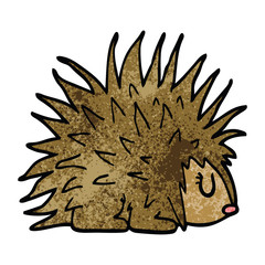 cartoon doodle spiky hedgehog