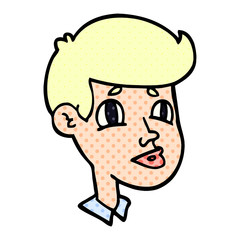 cartoon doodle of a boy face