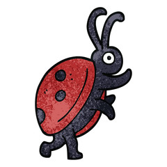 cartoon doodle ladybug