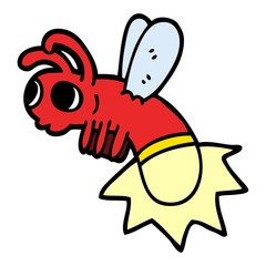 cartoon doodle lightning bug