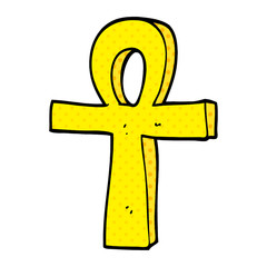 cartoon doodle of an ankh