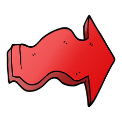 cartoon doodle pointing arrow