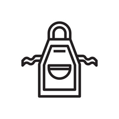 cleaning apron line icon