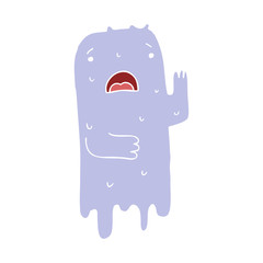 flat color style cartoon ghost