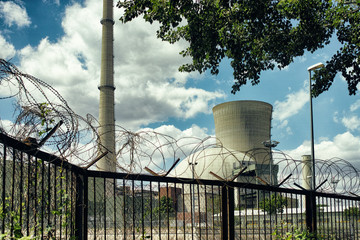 Barbed Wire nuclear power station old out of order germany nature