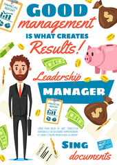 Business manager or clerk, vector