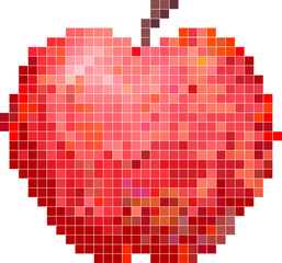 Apple Pixel Art Illustration