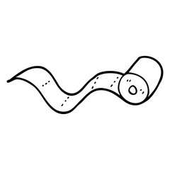line drawing cartoon toilet roll