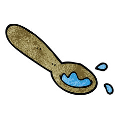 cartoon doodle ladle of food