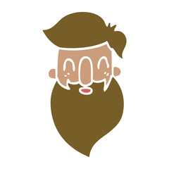 cartoon doodle man with beard