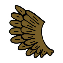 cartoon doodle wings