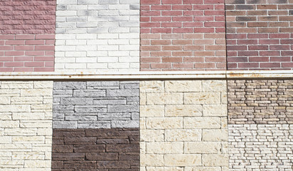 New facade decorative  tiles imitating stone and bricks