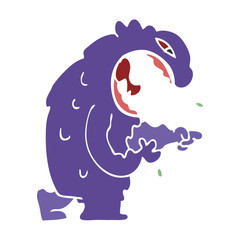 cartoon doodle halloween monster