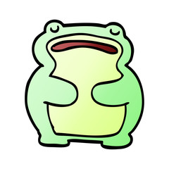 cartoon doodle frog
