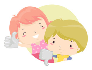 Kids Lesson Likes Dislike Illustration