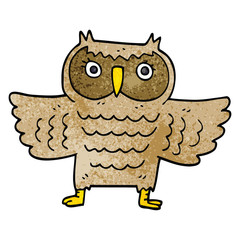 cartoon doodle wise old owl