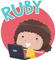 Kid Girl Ruby Illustration