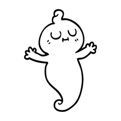 line drawing cartoon ghost