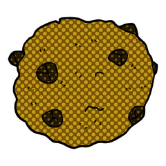 cartoon doodle chocolate chip cookie